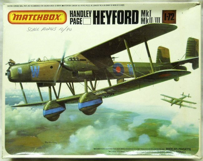 Matchbox 1/72 Handley Page HP-58 Heyford Mk.I /Mk.II / Mk.II, PK-605 plastic model kit